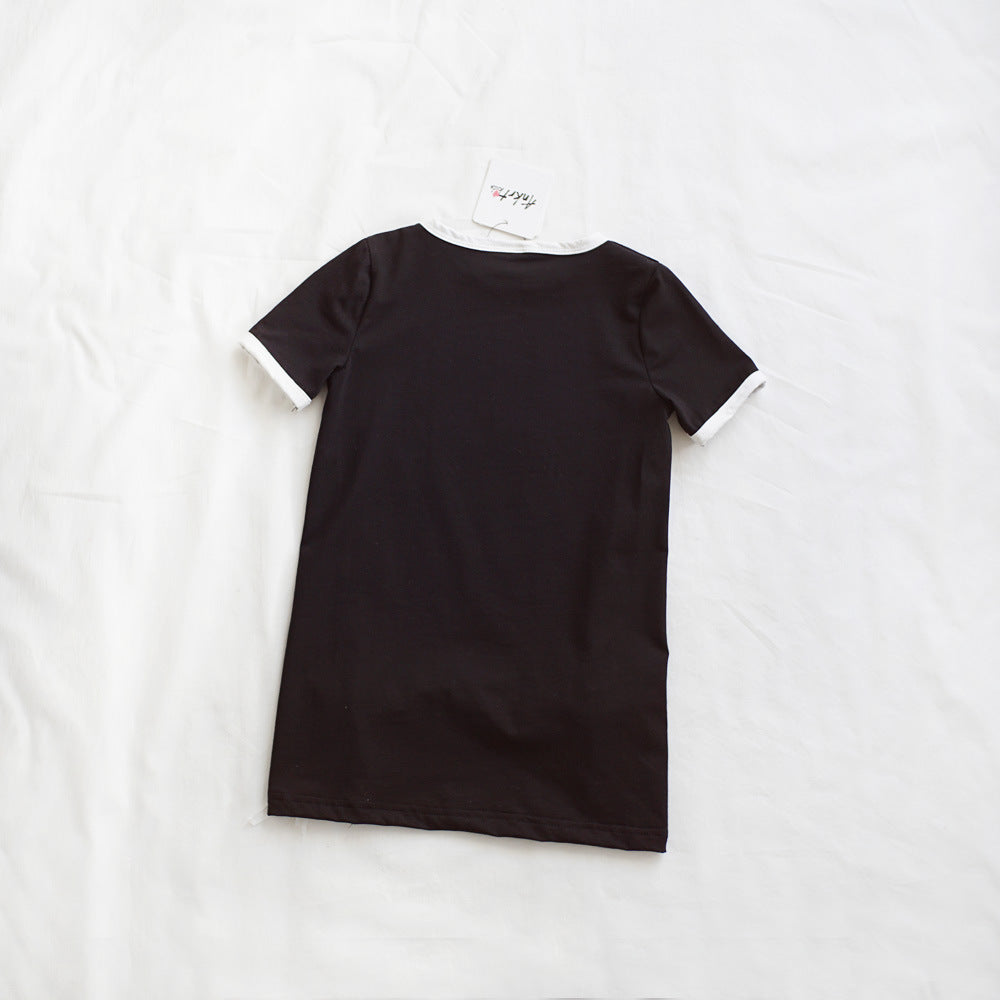 【90-140】サイドラインデザインTシャツワンピース