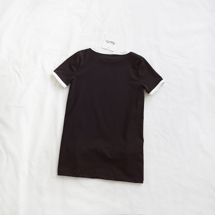 【90-140】サイドラインデザインTシャツワンピース