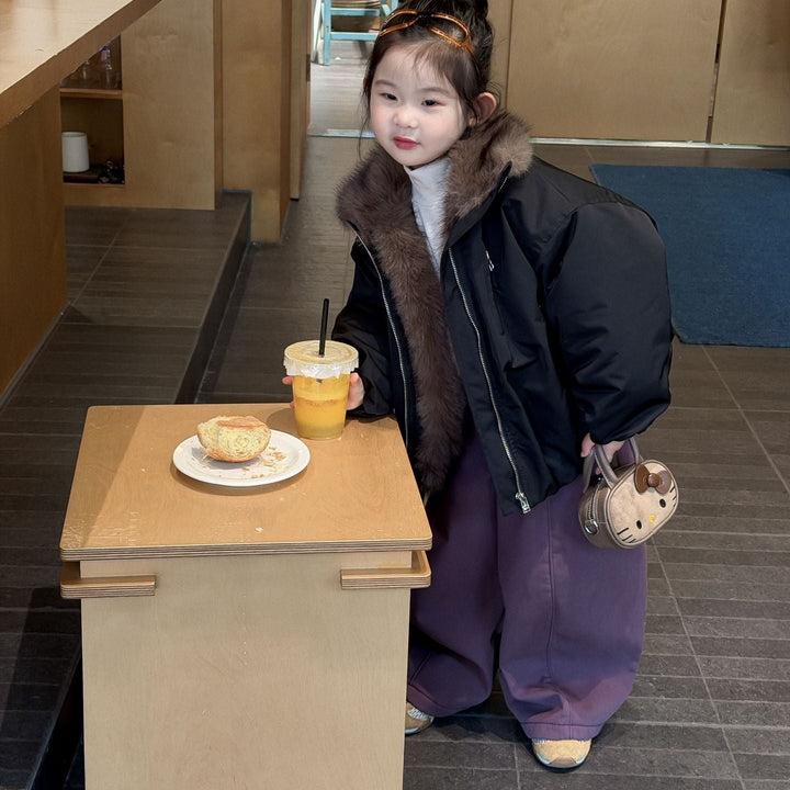 【90-140】あったかワイドパンツ