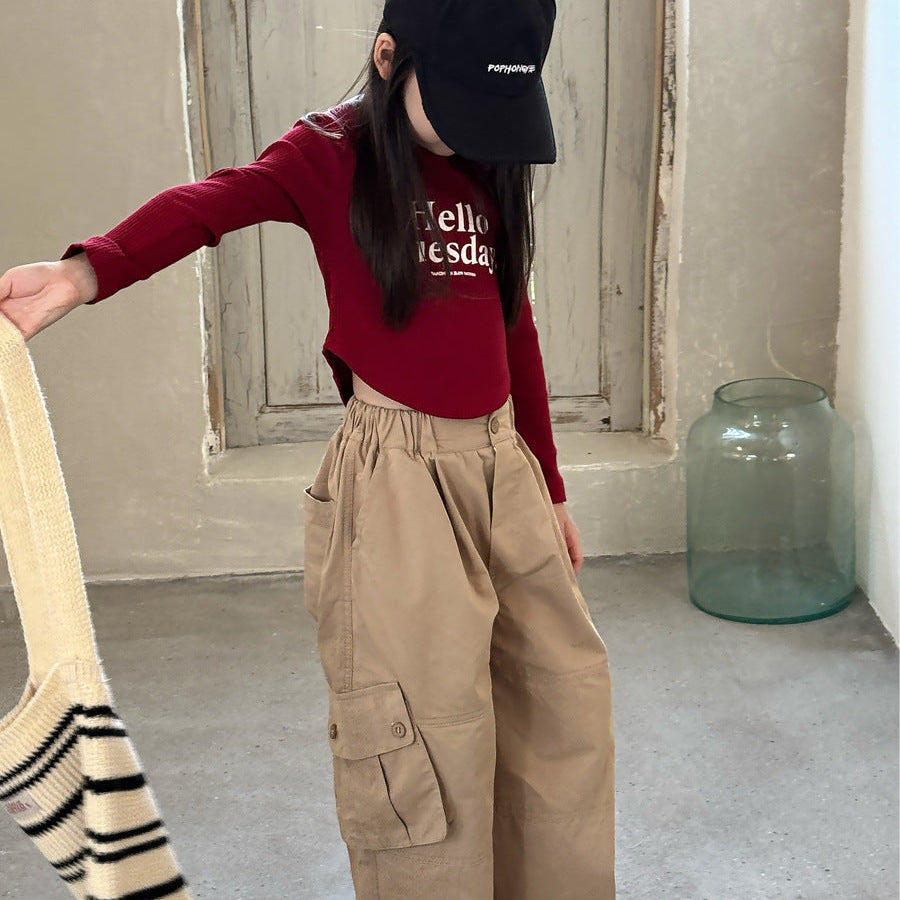 【90-150】フート付きショート丈トップス