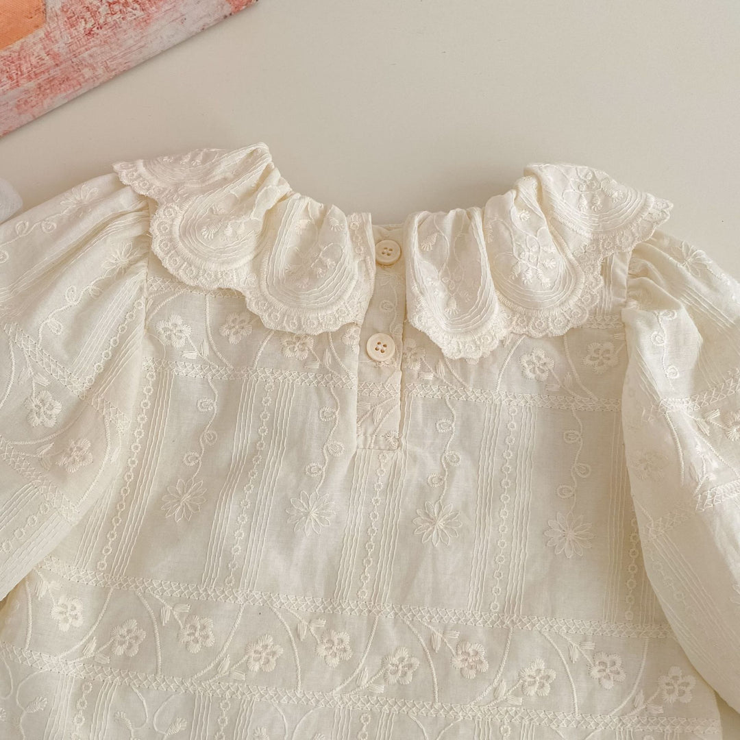 【73-120】ラッフルカラーレーストップス