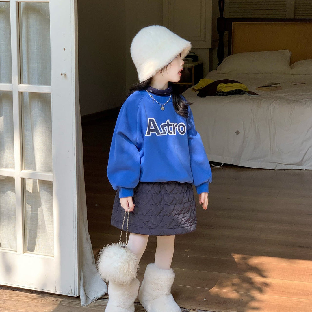 【90-140】ハート柄キルティングスカート