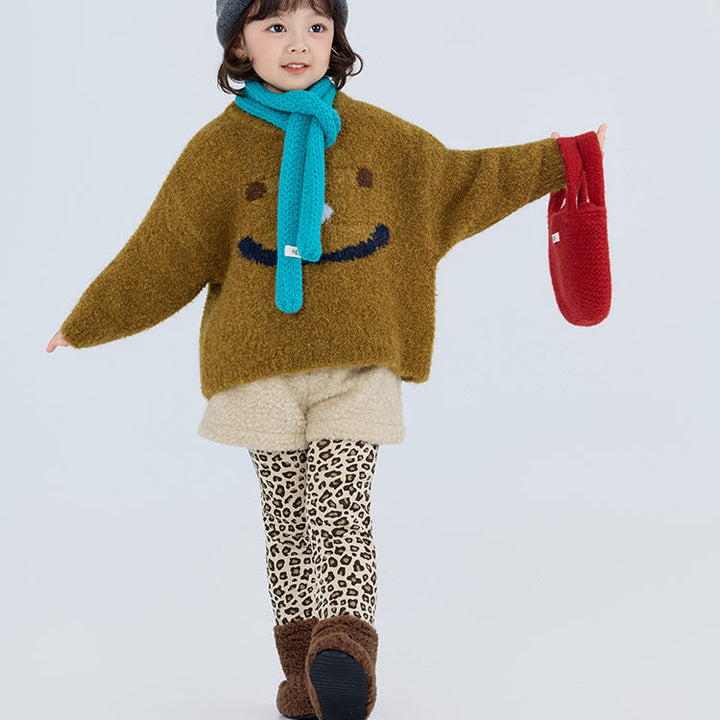 【90-150】レオパード柄あったかレギンス