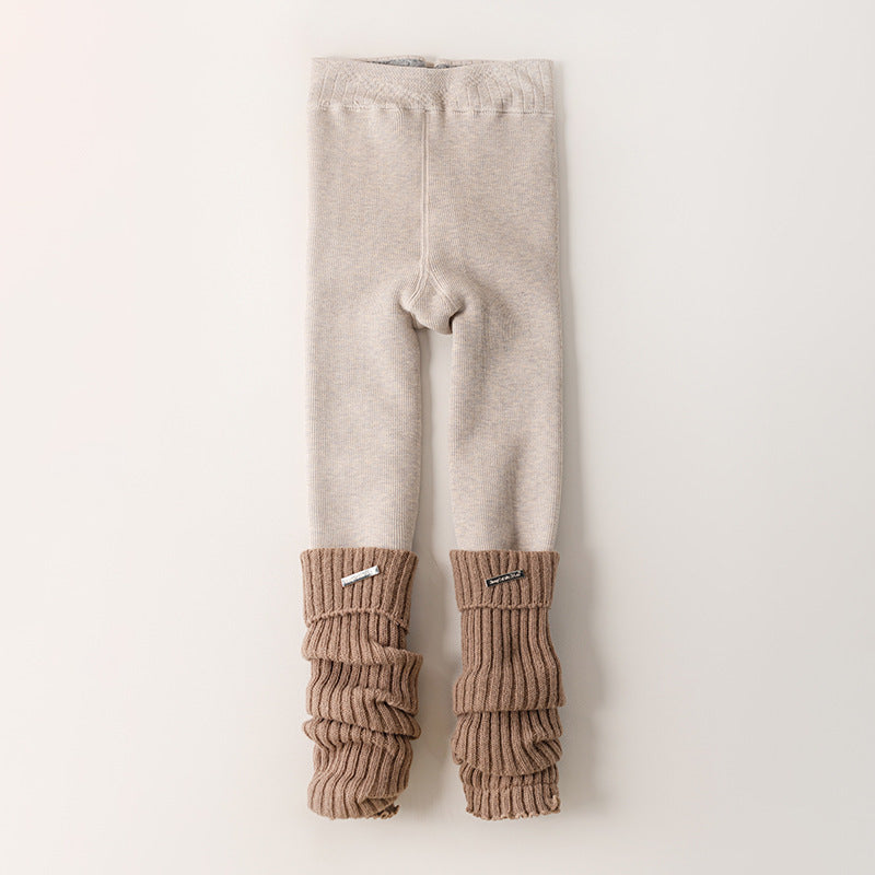 【100-155】リブレッグウォーマー付きレギンス