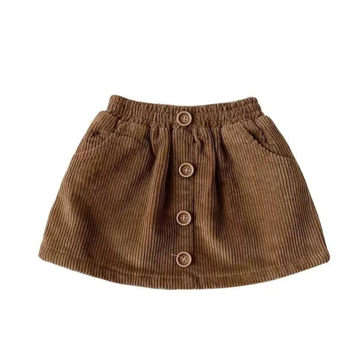 【90-140】フロントボタンコーデュロイスカート