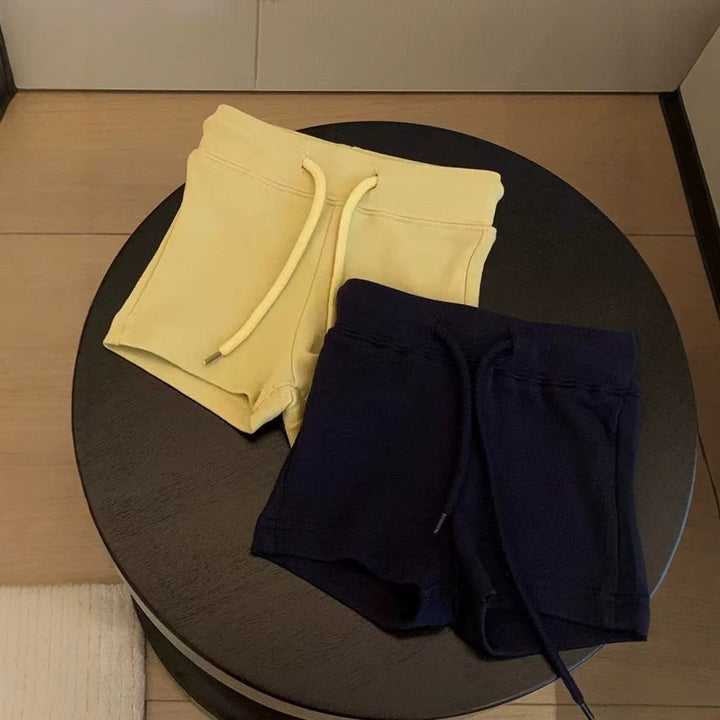 【90-150】シンプルタイトショートパンツ