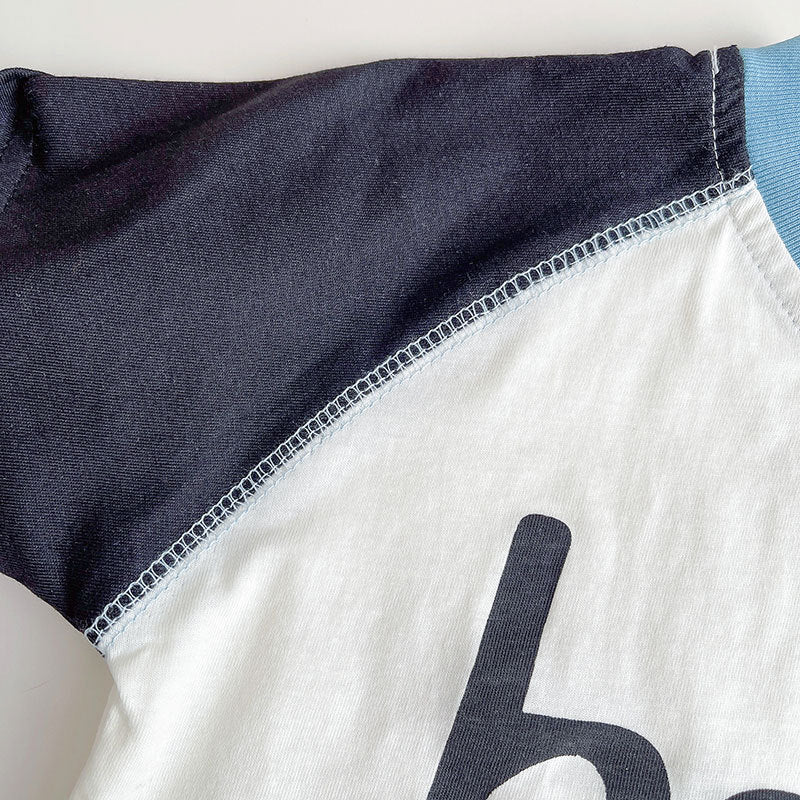 【80-120】helloラグランスリーブTシャツ