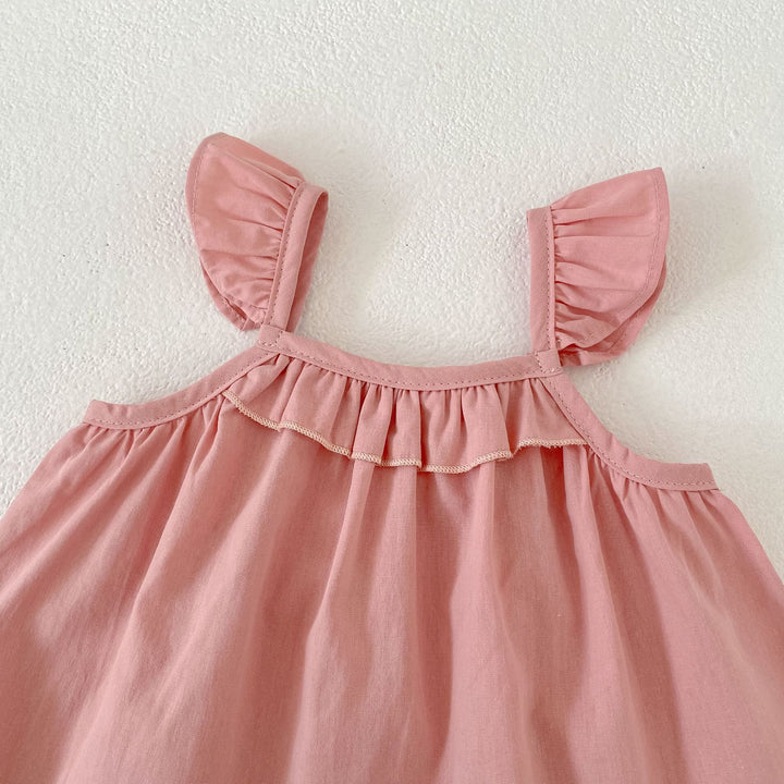 【73-110】フリルキャミソール×小花柄ショートパンツセット
