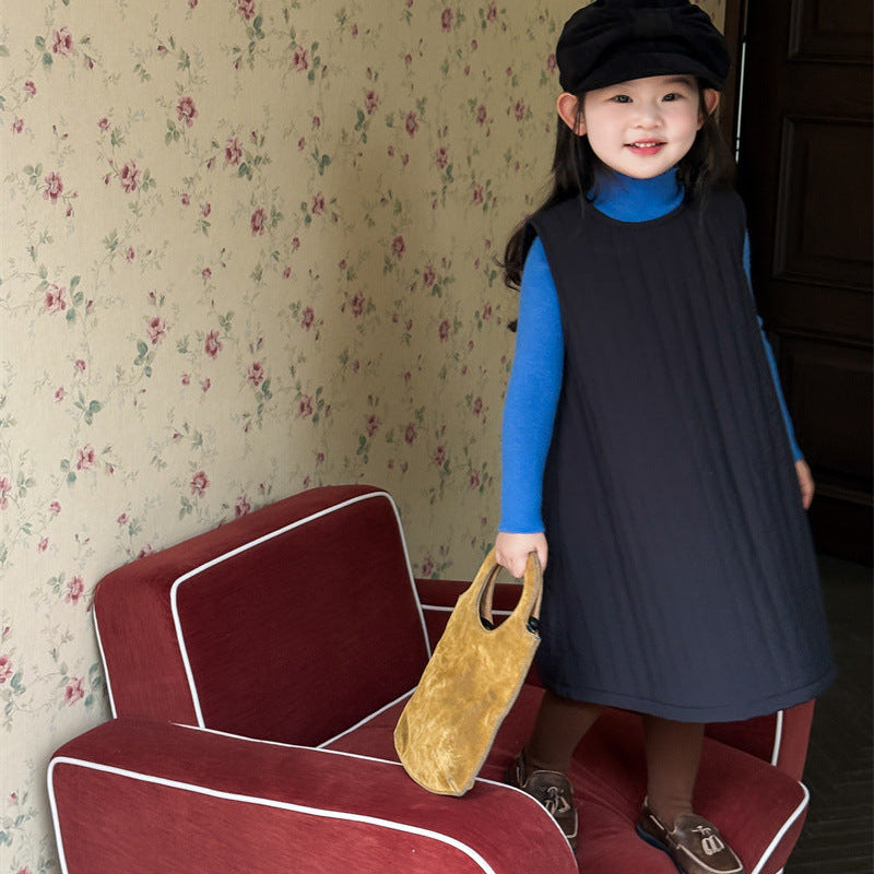 【90-140】ハイネックシンプルニット