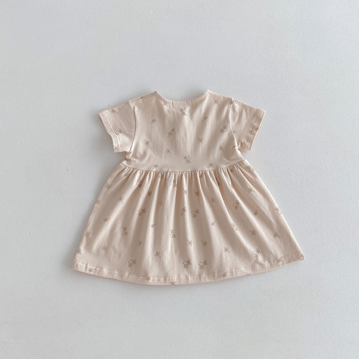 【80-130】パームツリー半袖ワンピース