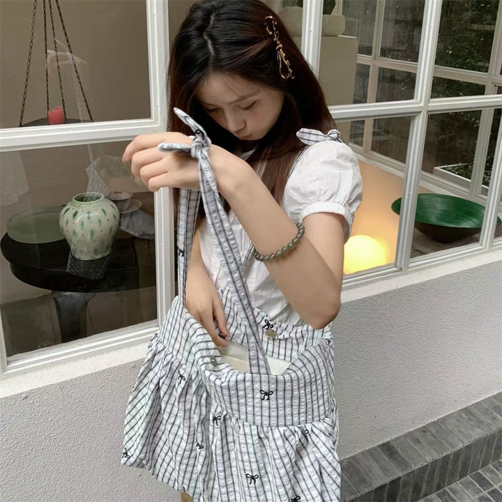 パターンプリントトートバッグ