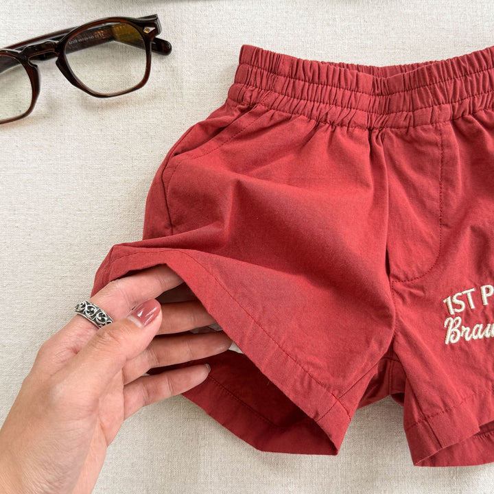 【80-130】ロゴデザインショートパンツ