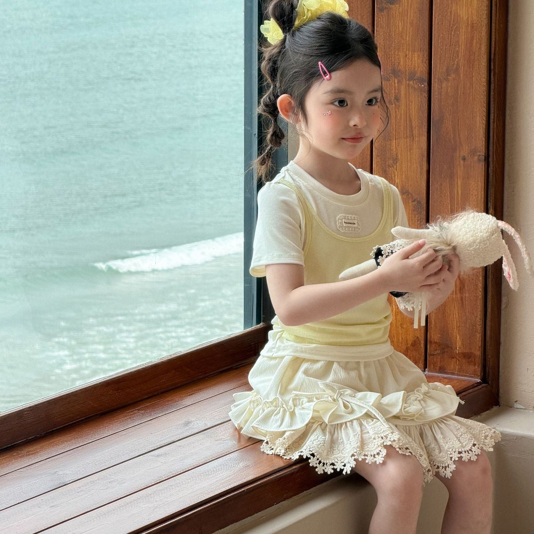 【90-150】レイヤードデザインTシャツ