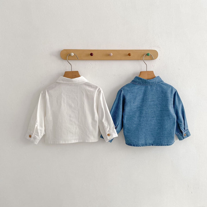 【73-110】シンプル長袖シャツ