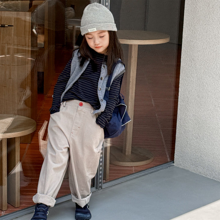 【80-130】シンプルロングパンツ