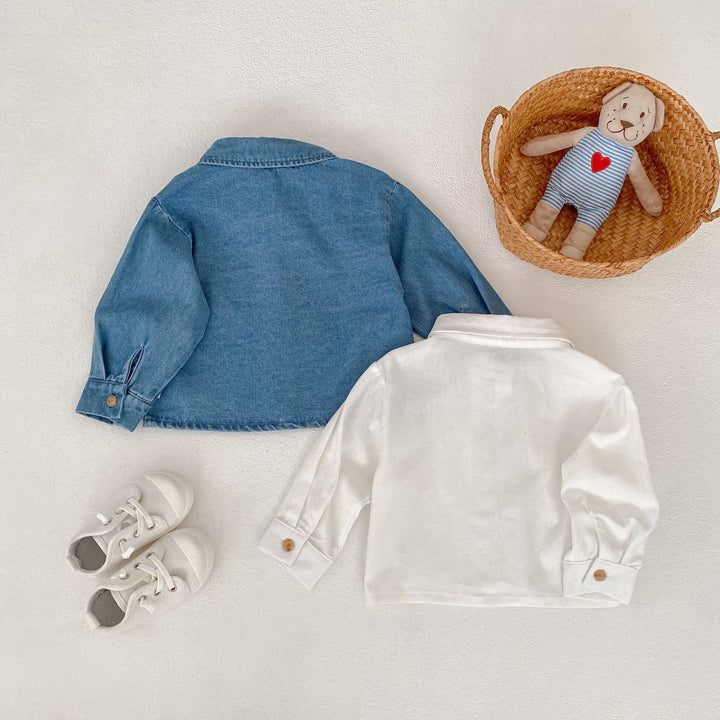 【73-110】シンプル長袖シャツ