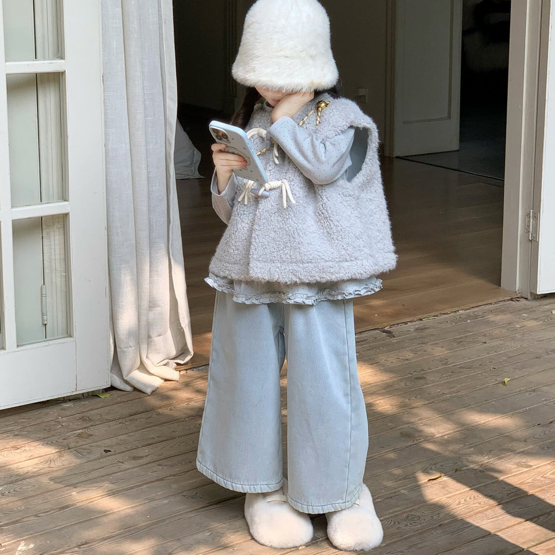 【90-140】ストレートワイドデニム