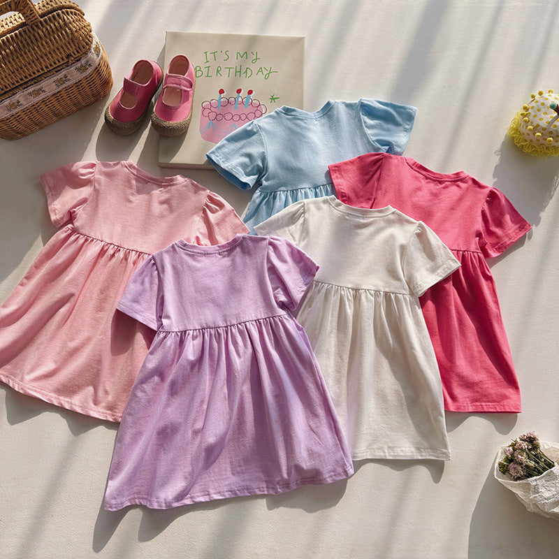 【90-140】シンプルフレアワンピース