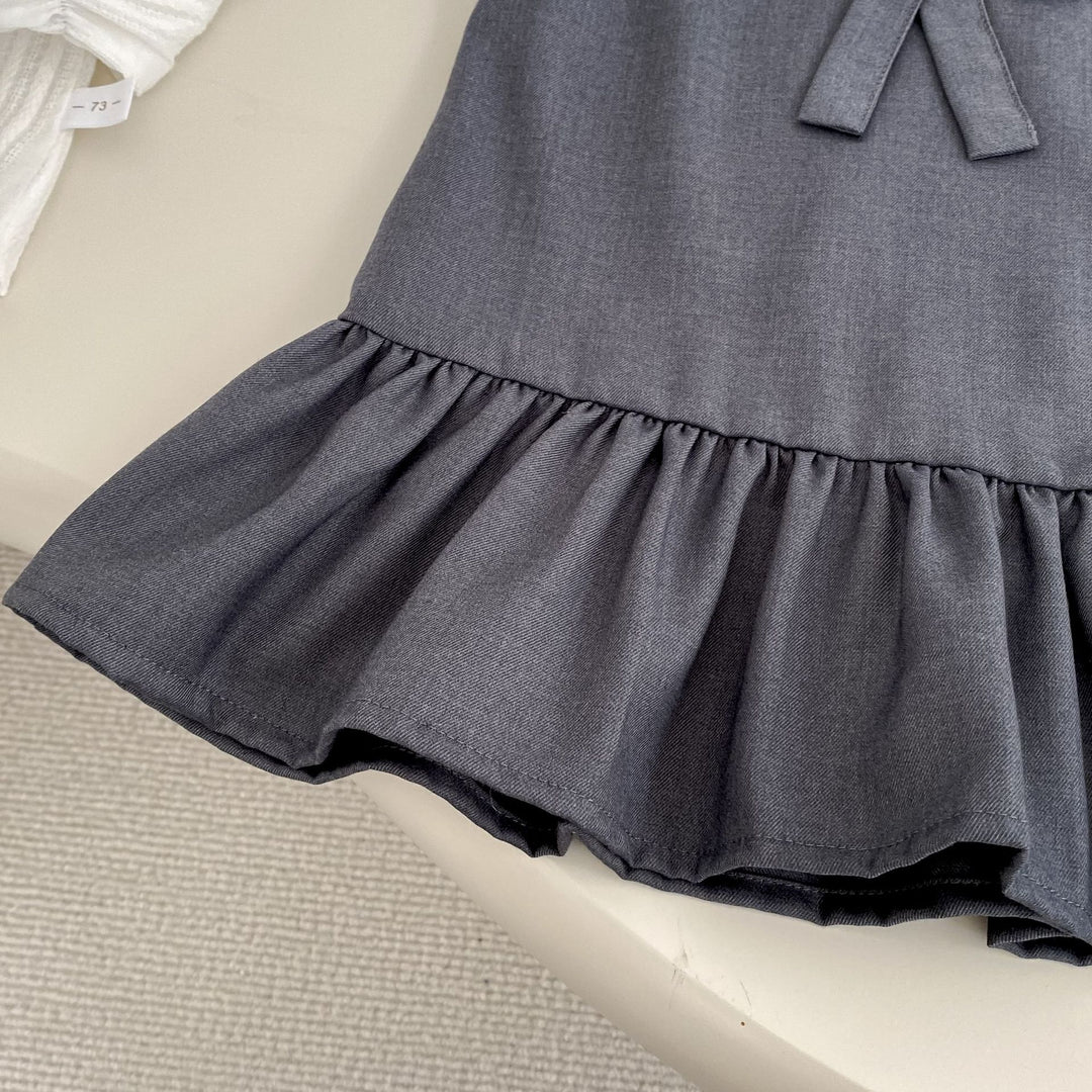 【73-120】フロントリボンデザイン切替ワンピース