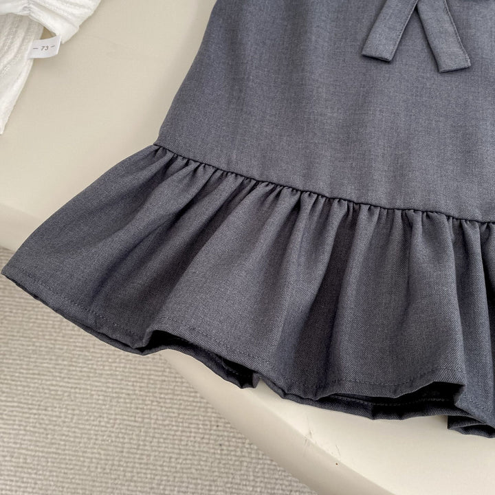 【73-120】フロントリボンデザイン切替ワンピース