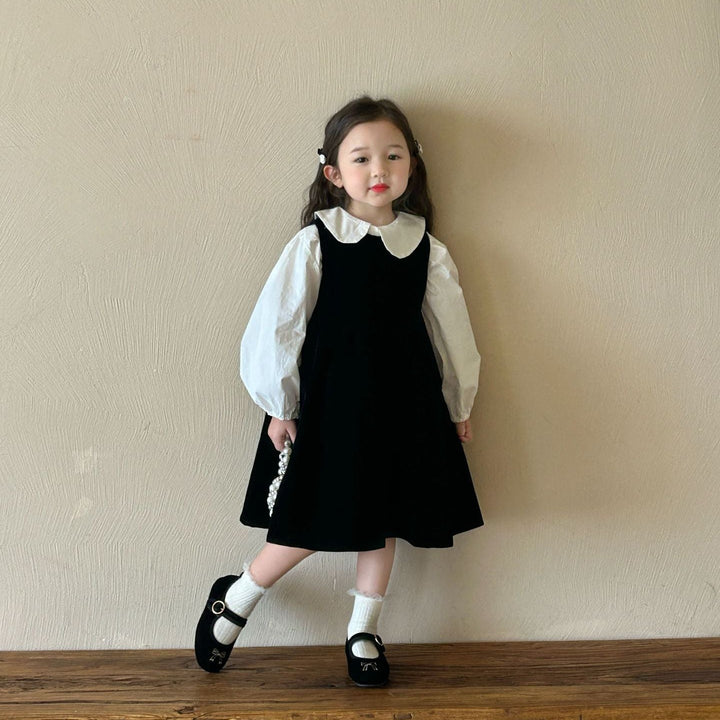 【90-140】フレアノースリーブワンピース