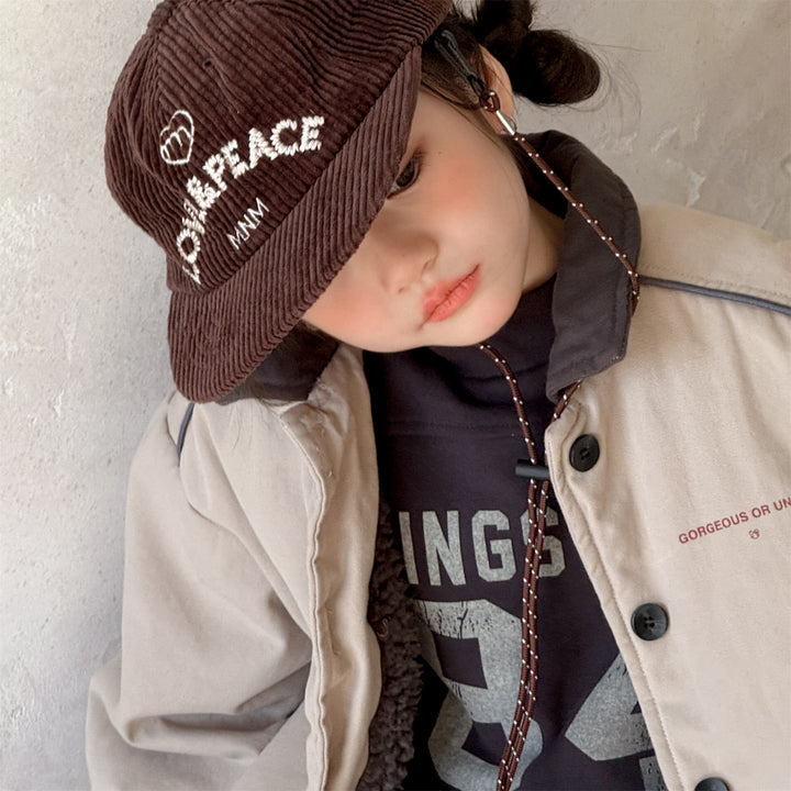 【80-130】バイカラー中綿ジャケット