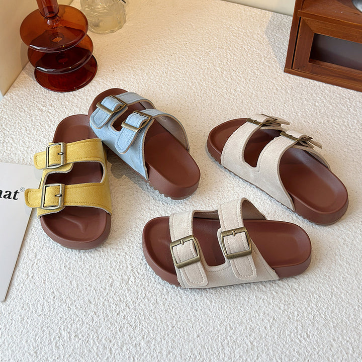 【16.0-22.0】ダブルベルトフラットサンダル