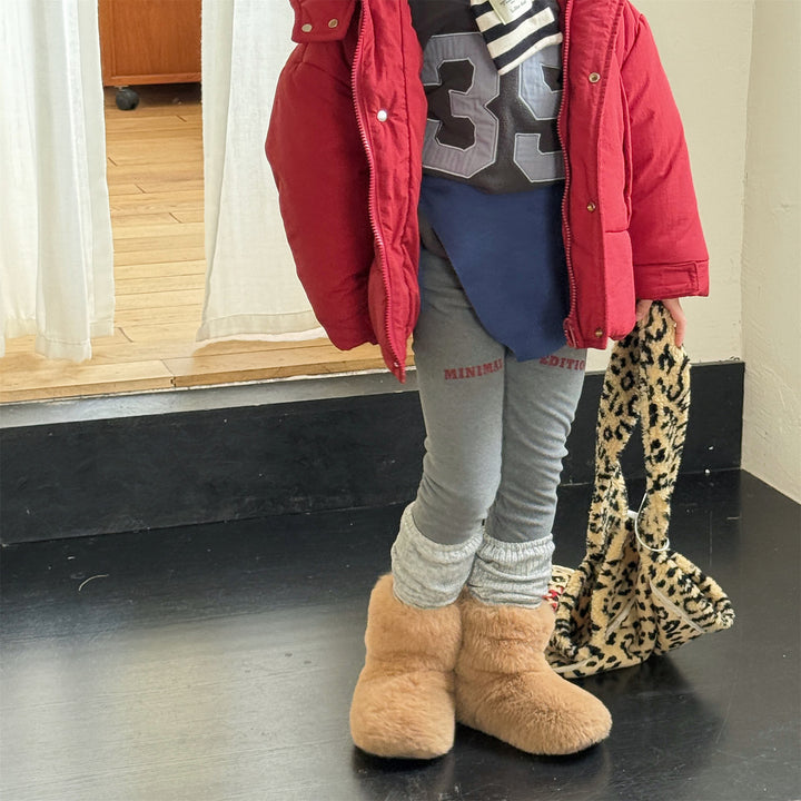 【80-130】裏起毛レッグウォーマー付きレギンス