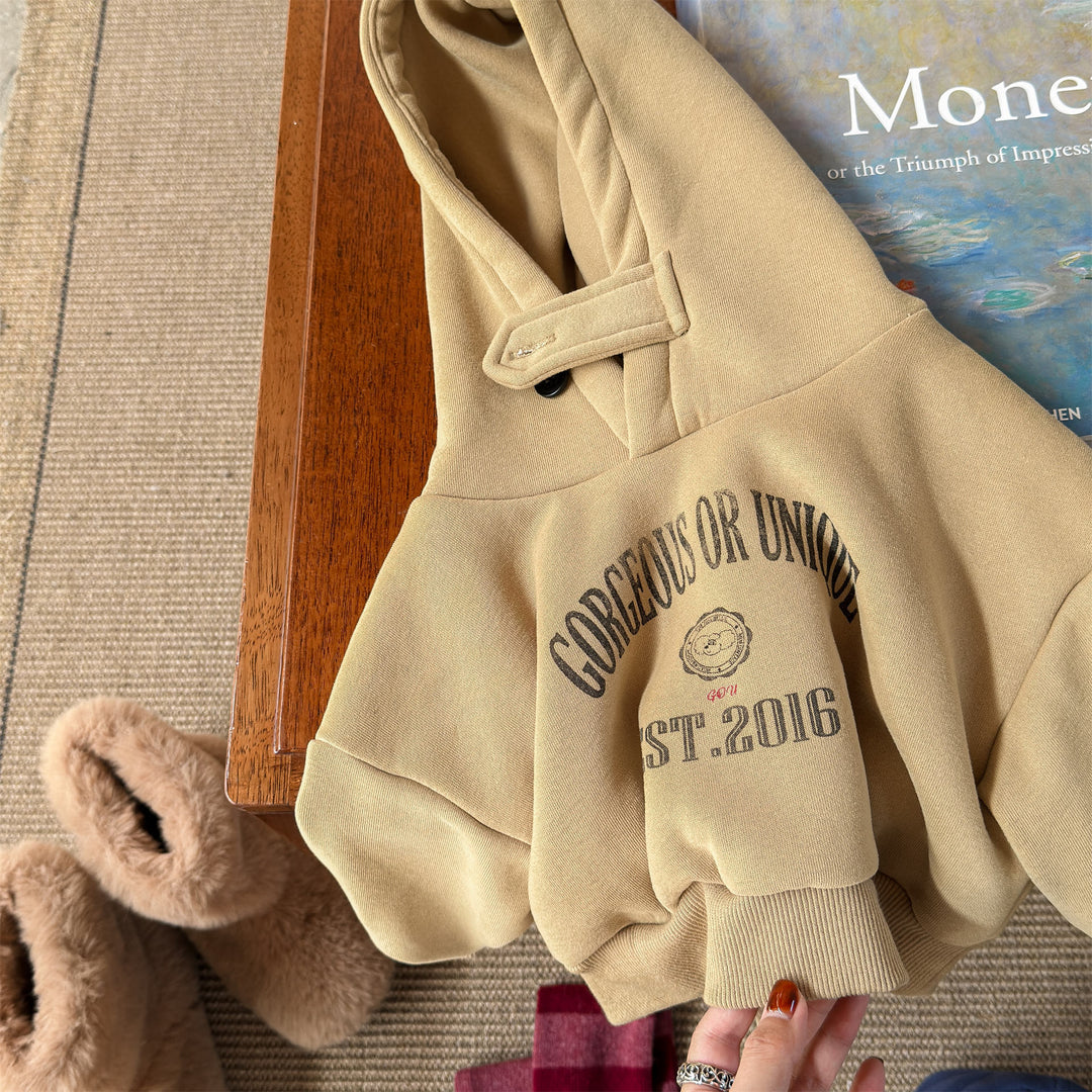 【80-130】ロゴプリントフーディートレーナー