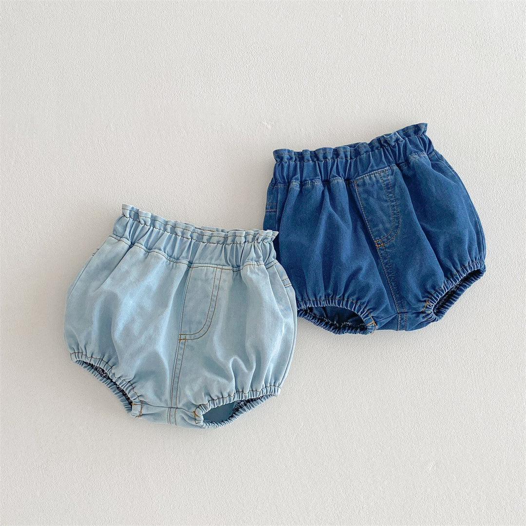 【73-100】シンプルデニムブルマ