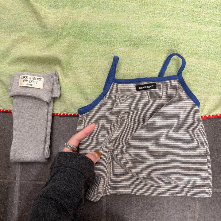 【80-130】細ボーダーキャミソール