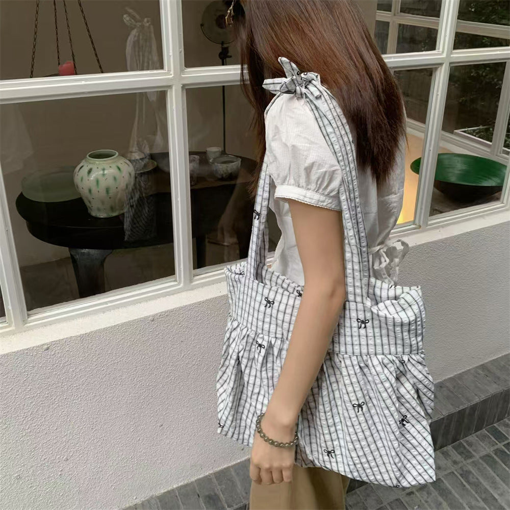 パターンプリントトートバッグ