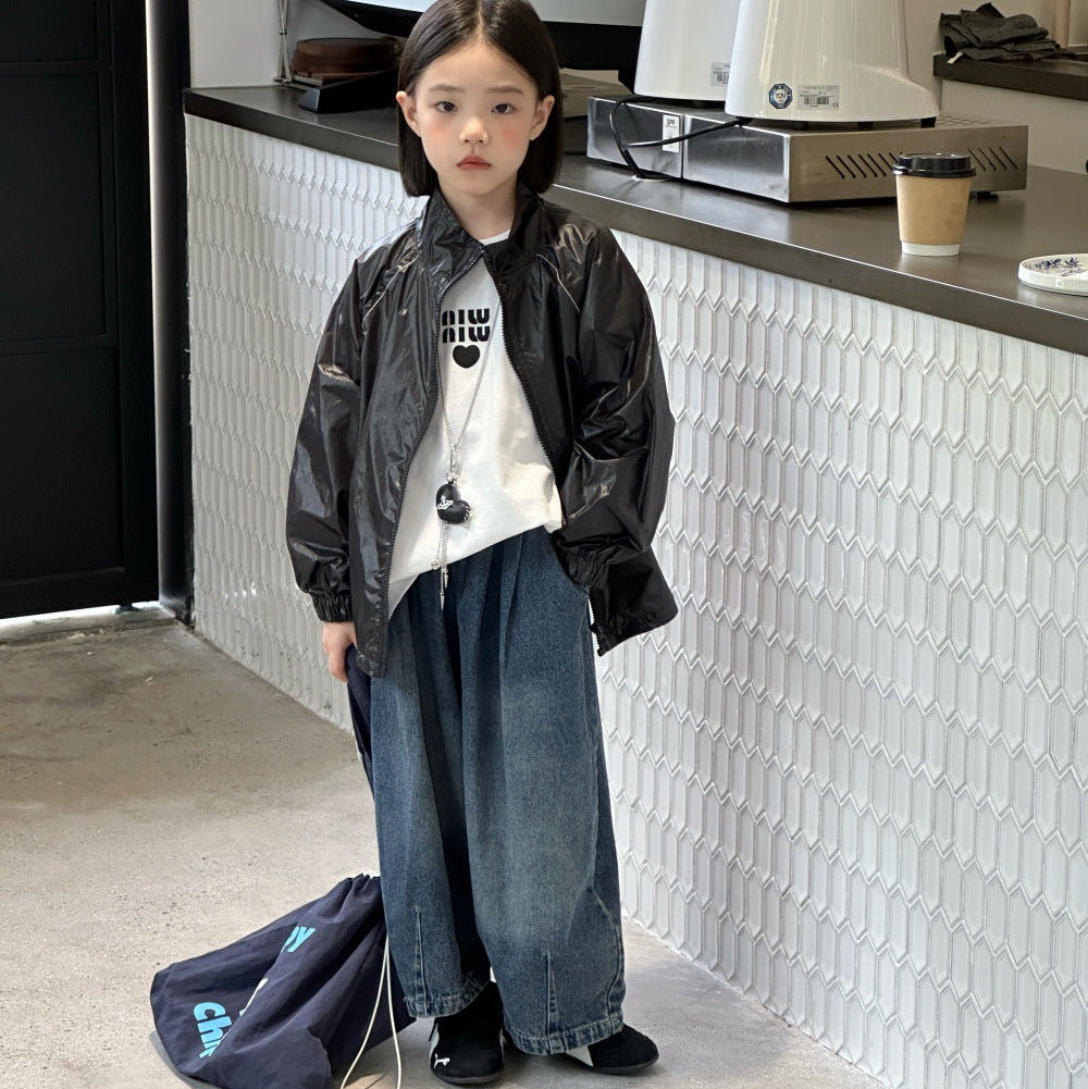 【100-150】フルジップバックロゴアウター