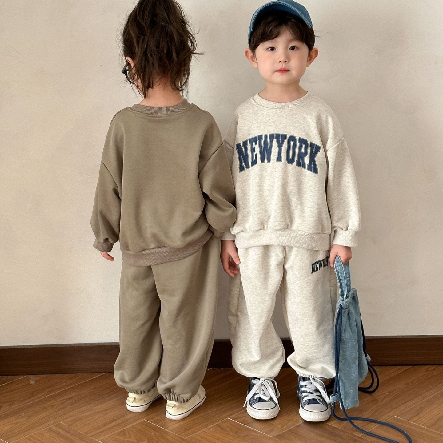 80-150】ロゴプリントスウェットセットアップ｜ELMO-こども服エルモ