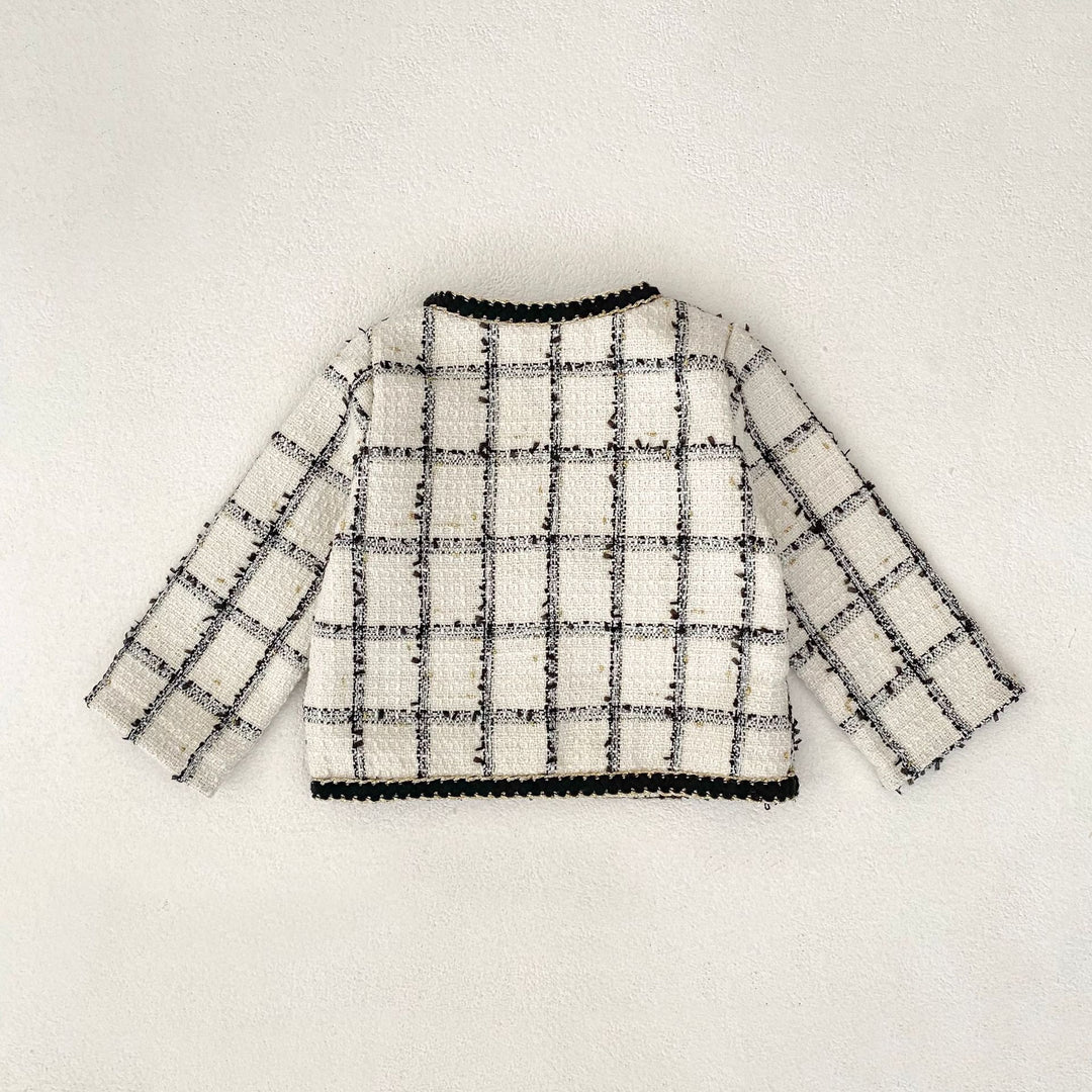 【73-100】ツイード風カーディガン