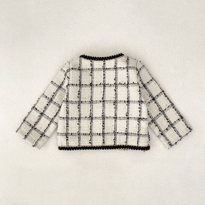 【73-100】ツイード風カーディガン