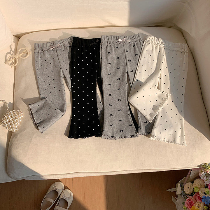 【90-140】パターンプリントフレアパンツ