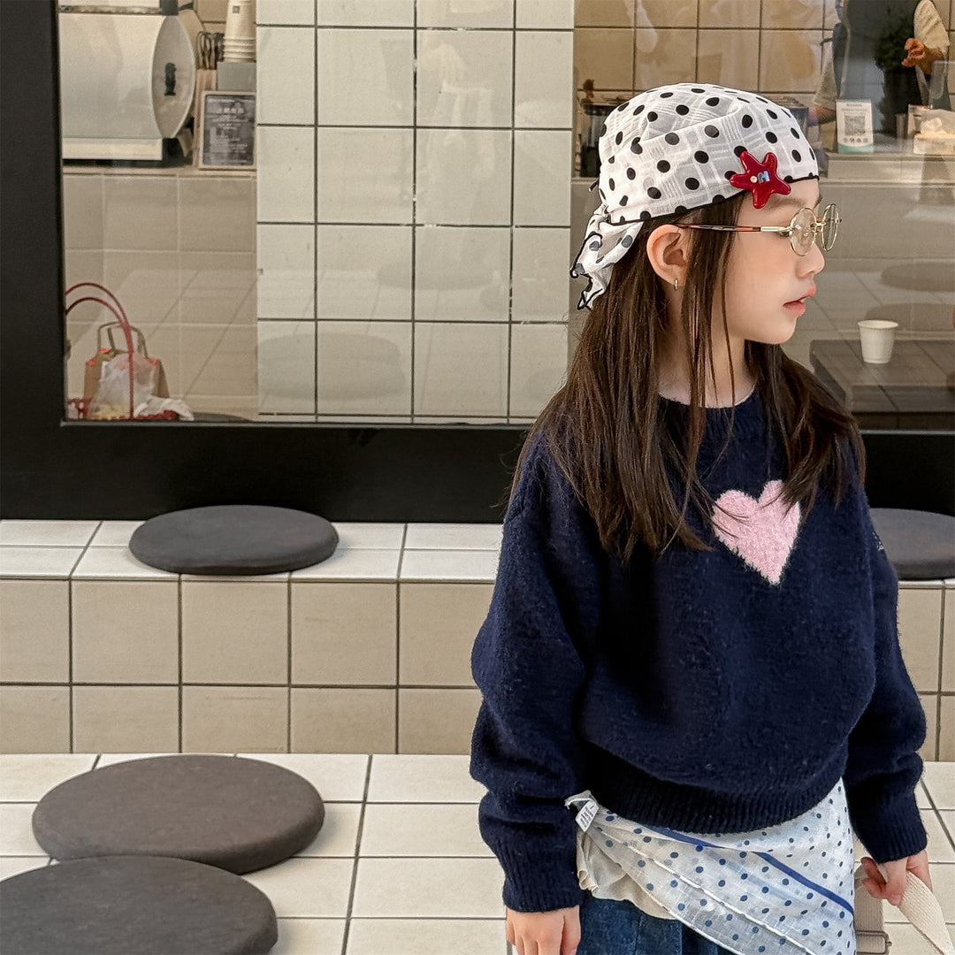 【80-130】フロントハートニットトップス