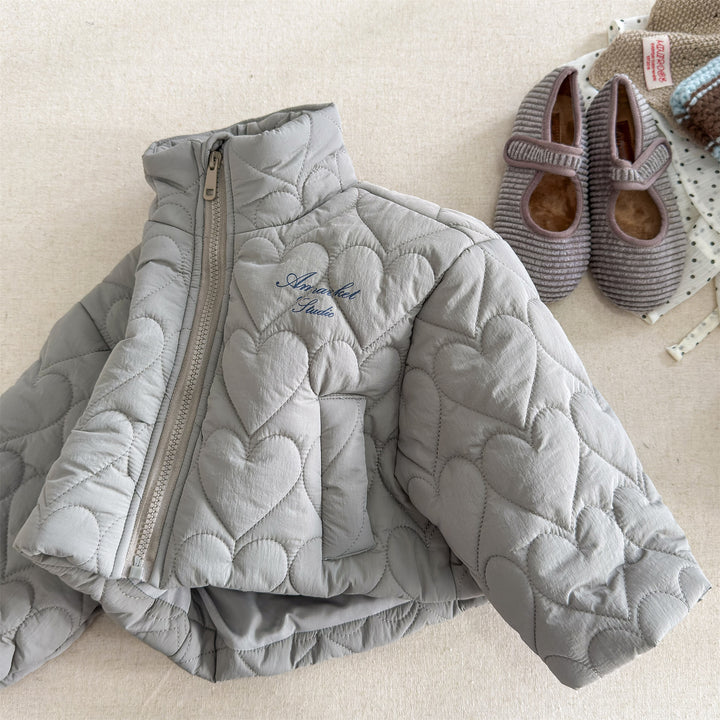 【80-130】ハートデザインキルティングジャケット