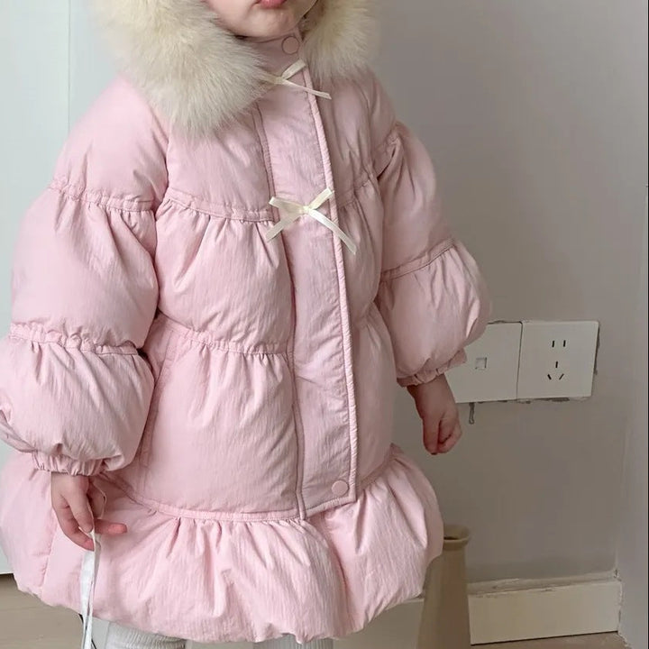 【80-130】キュートデザイン中綿ショートコート