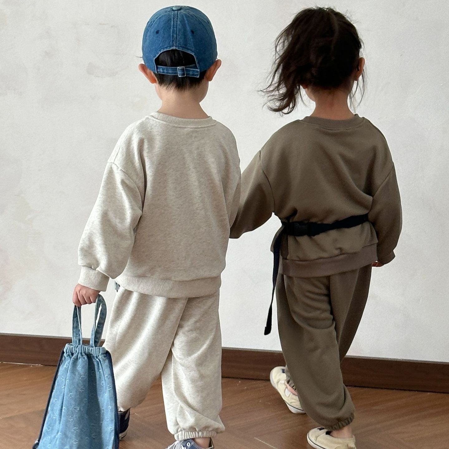 80-150】ロゴプリントスウェットセットアップ｜ELMO-こども服エルモ