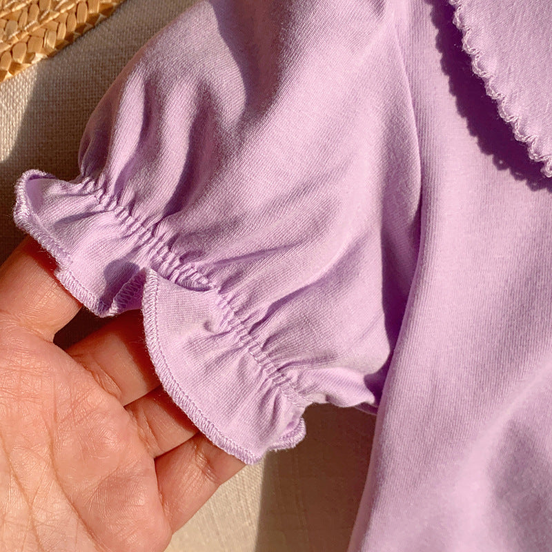 【90-140】パフスリーブポロシャツ