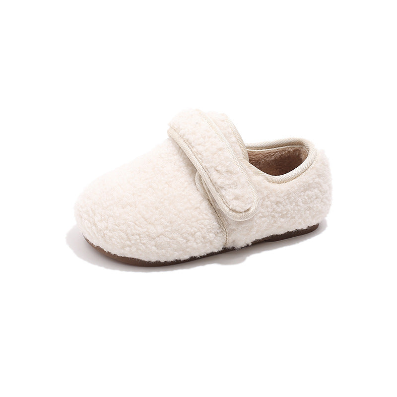 【13.5-21.0】ワンベルトボアシューズ