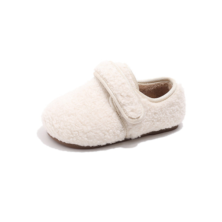 【13.5-21.0】ワンベルトボアシューズ