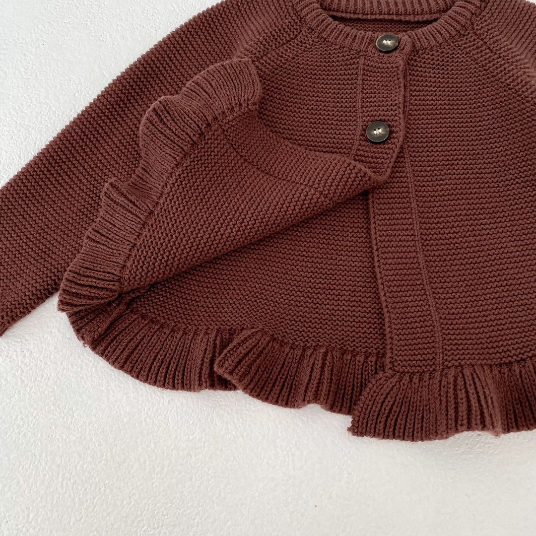 【73-100】フリルヘムカーディガン