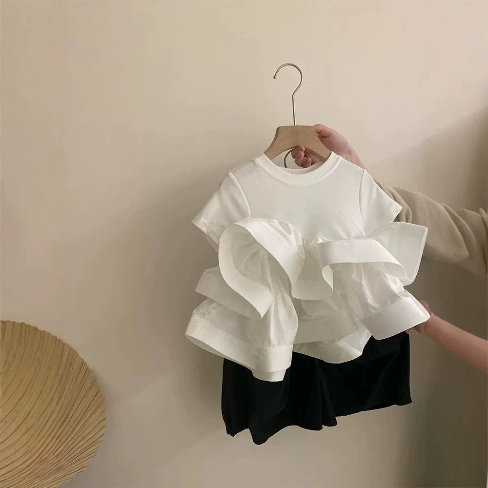 【95-130】バルーンフリルTシャツ