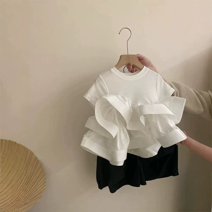 【95-130】バルーンフリルTシャツ