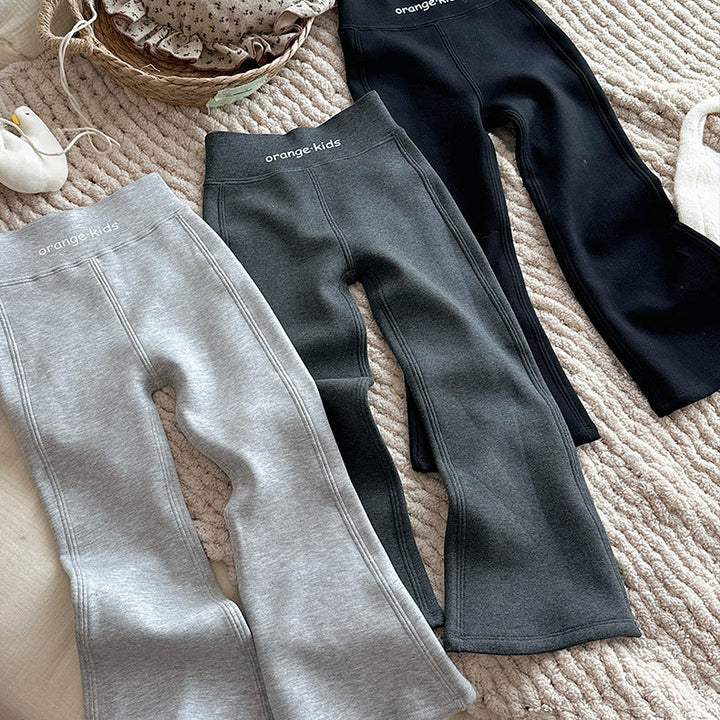 【100-150】あったかフレアロングパンツ