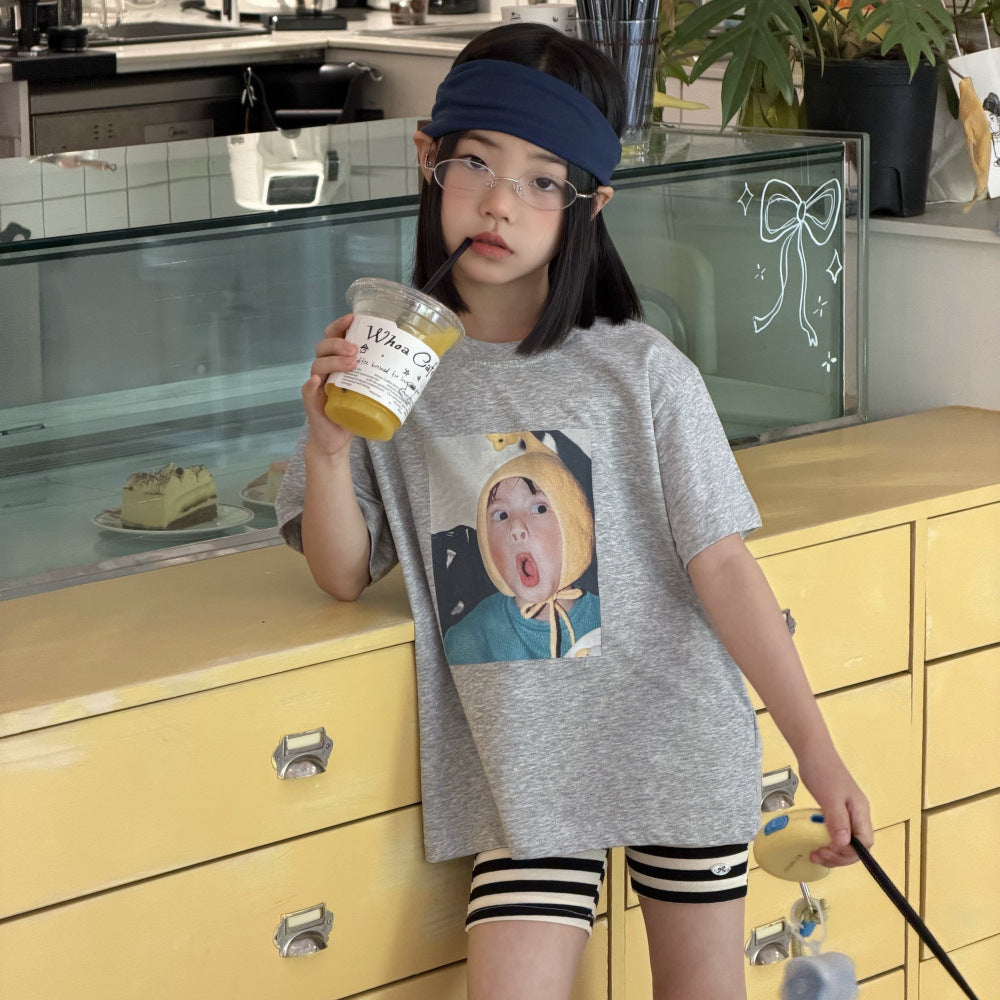 【100-150】フォトプリントTシャツ