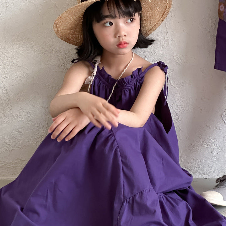 【90-150】ロングキャミソールワンピース